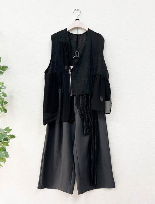 立体シルエットニュアンスパンツセットアップ