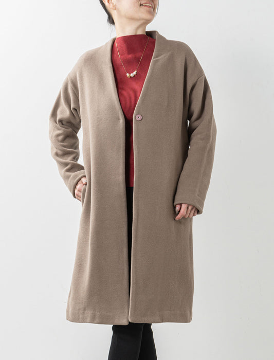 ＜Northmallオリジナル＞ノーカラーコート