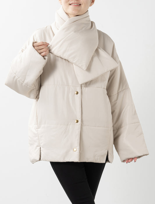 ＜Northmallオリジナル＞取り外しマフラー付き中綿コート