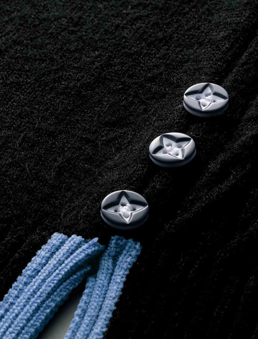 【受注】ボタンデザイン配色ニットプルオーバー