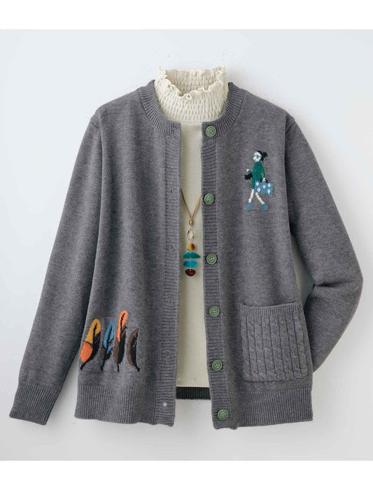 【受注】ジャカードニットカーディガン