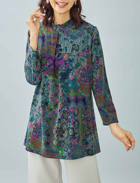 【受注】プリントチュニックカットソーアンサンブル