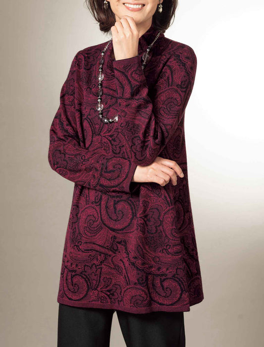 【受注】ペイズリージャカードニットプルオーバー