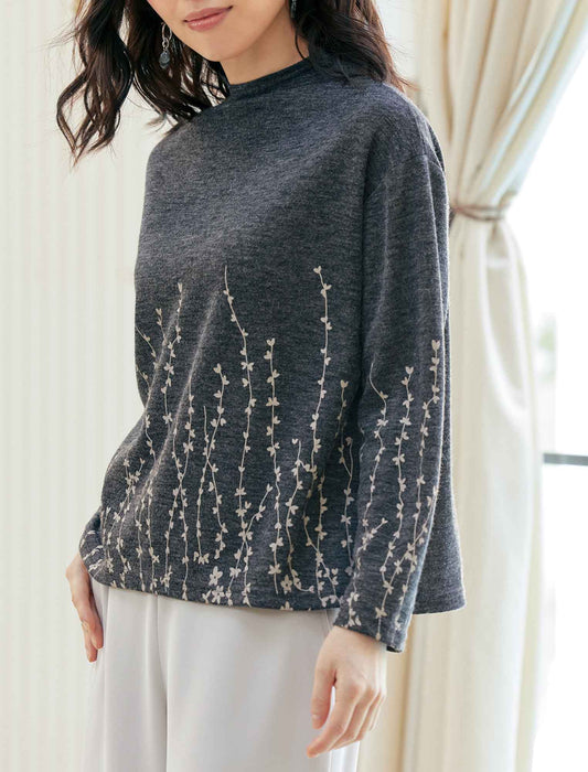 【受注】杢調カットソープリントプルオーバー