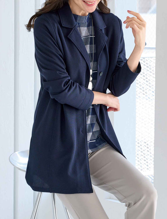 【受注】ロングジャケットカットソーアンサンブル