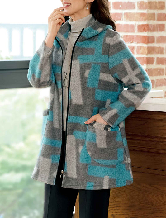 【受注】起毛ジャカードコート