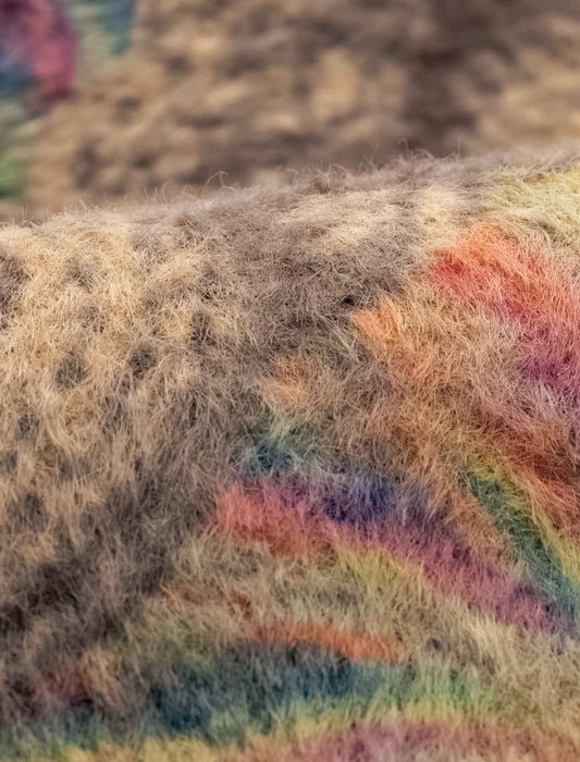 【受注】総柄プリントシャギーセーター