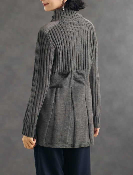 【受注】キルト切替えニットジャケット