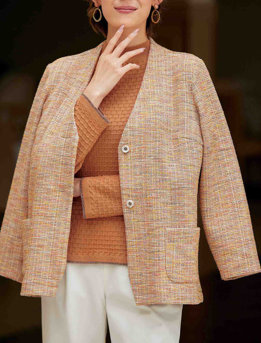 【受注】彩りストレッチツイードジャケット