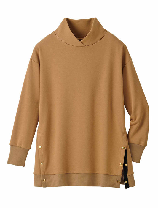 【受注】サイドボタンフードレスパーカー