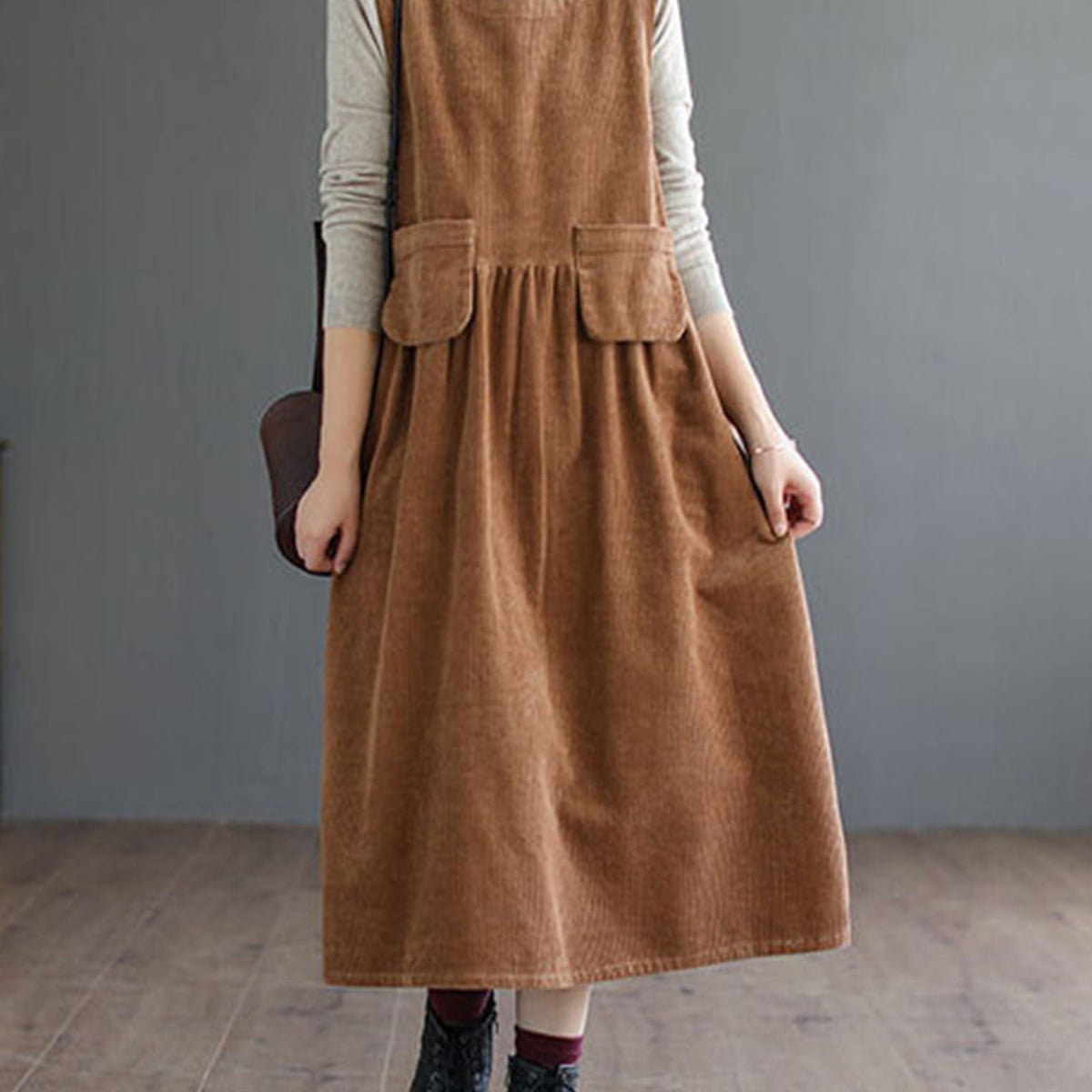 【期間限定価格✨】45R インディゴピッケDRESS ノースリーブ コーデュロイ 994499_1_1200x1200_crop_center