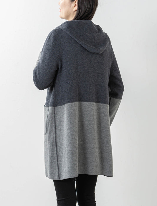 リバーシブルボーダーニットコーディガン