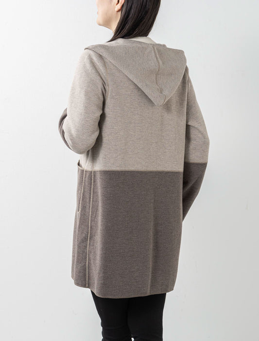 リバーシブルボーダーニットコーディガン