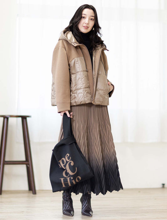 ＜SPECCHIO＞アコーディオンヘリンボーンプリーツスカート