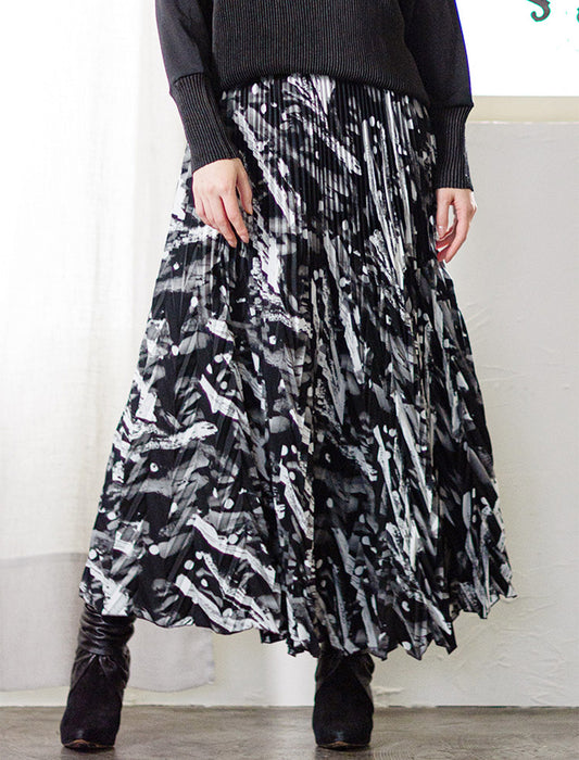 ＜SPECCHIO＞アコーディオンヘリンボーンプリーツスカート