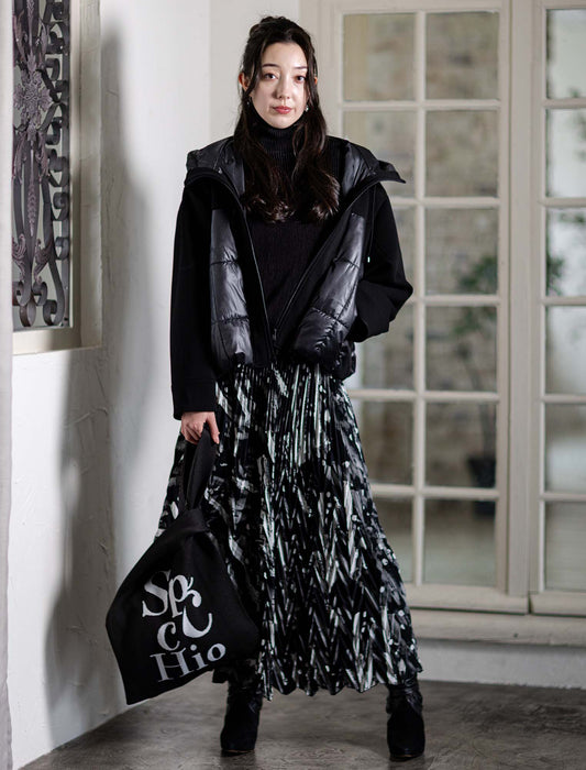 ＜SPECCHIO＞アコーディオンヘリンボーンプリーツスカート