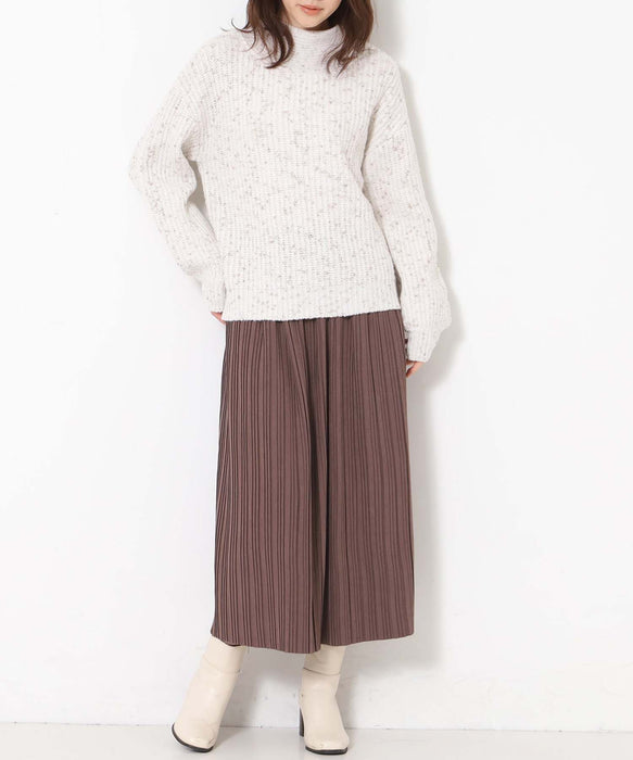 ラメホイルフレンチモックネックプルオーバー