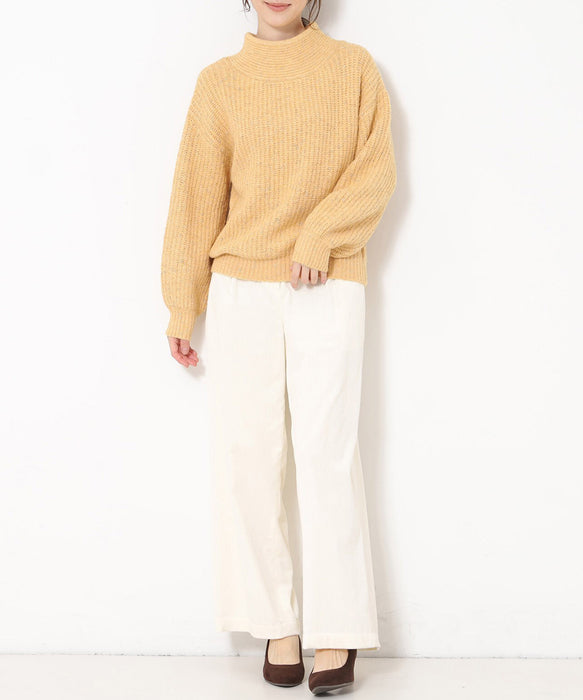 ラメホイルフレンチモックネックプルオーバー