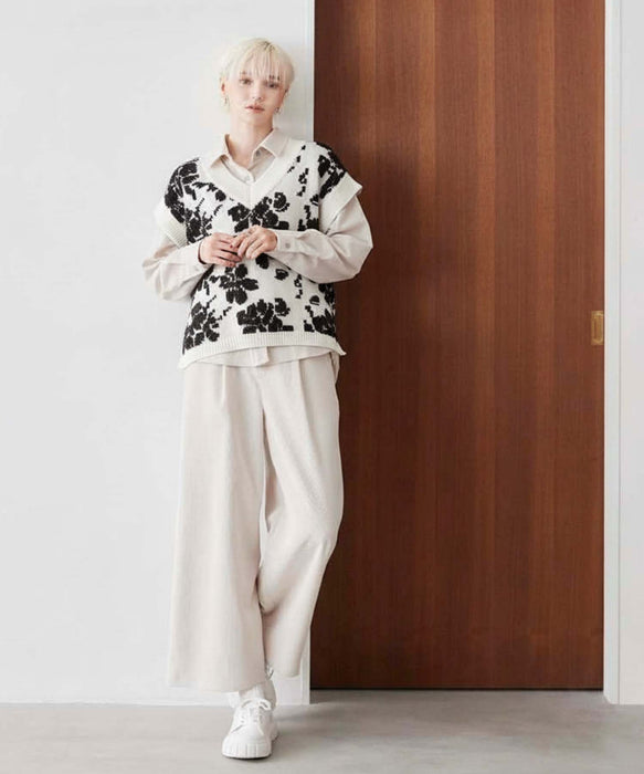 フラワーモールVネックベスト