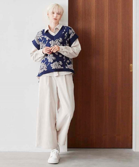 フラワーモールVネックベスト