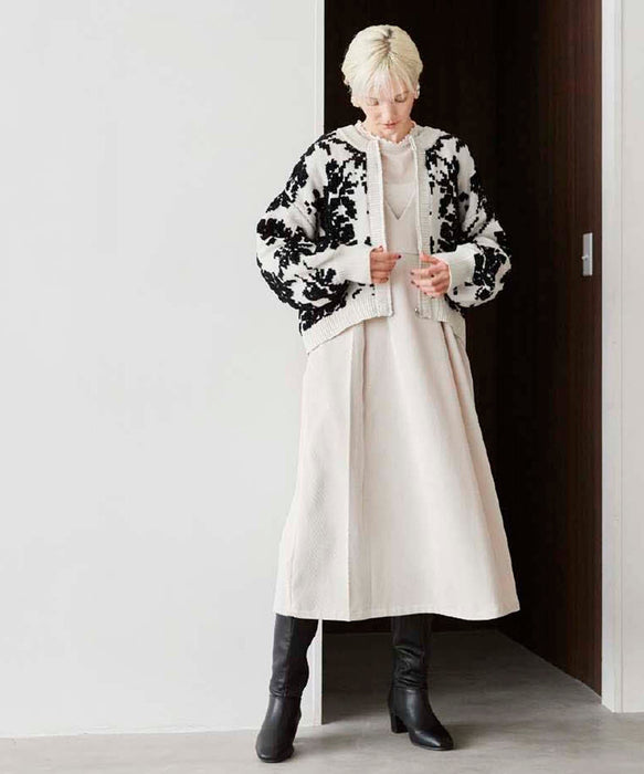 フラワーモールノーカラーブルゾン