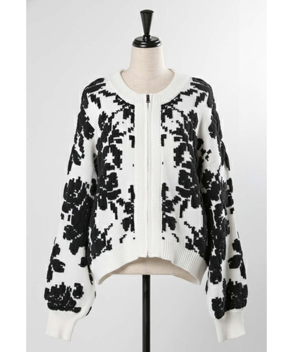 フラワーモールノーカラーブルゾン