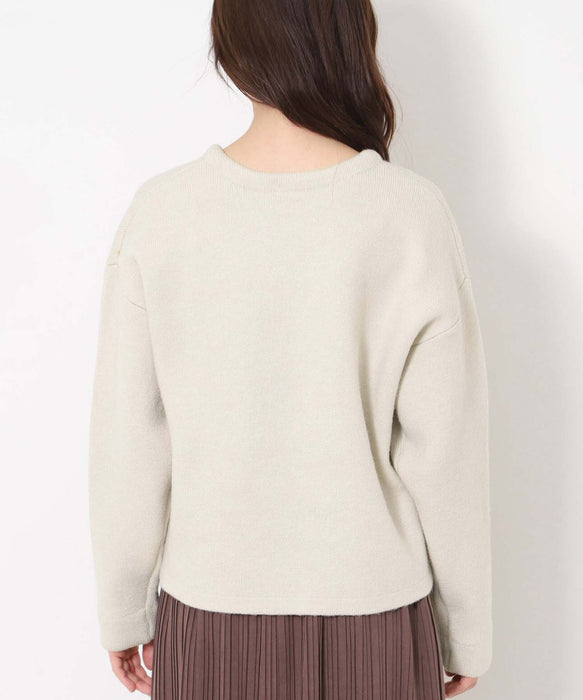 ウールブレンドダブルフェイスプルオーバー