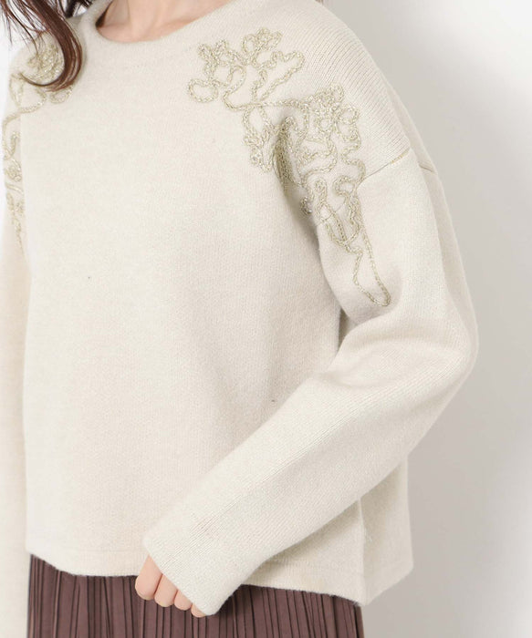 ウールブレンドダブルフェイスプルオーバー