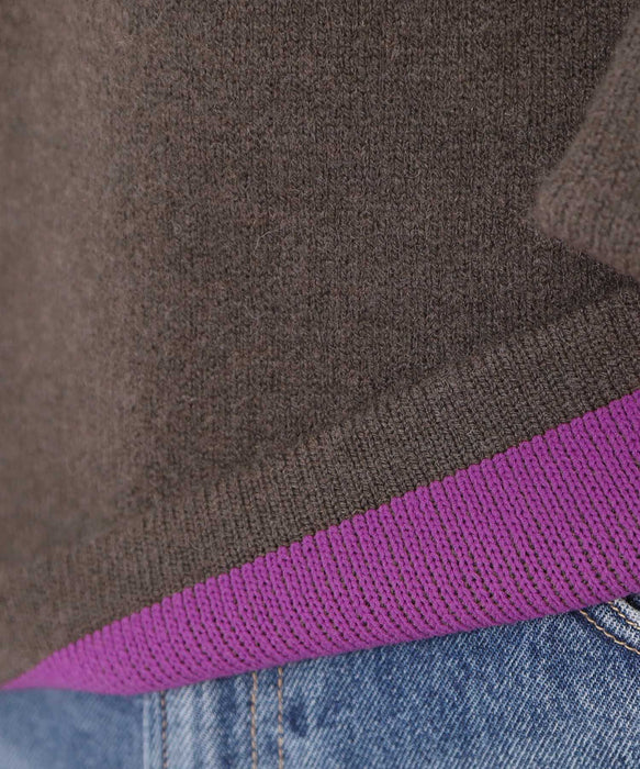 ウールブレンドダブルフェイスプルオーバー