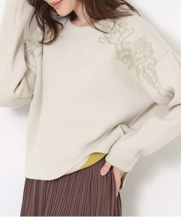 ウールブレンドダブルフェイスプルオーバー