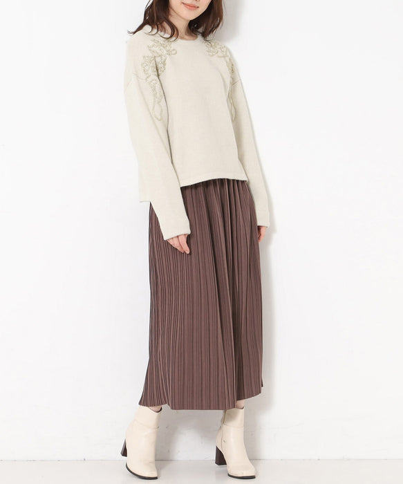 ウールブレンドダブルフェイスプルオーバー