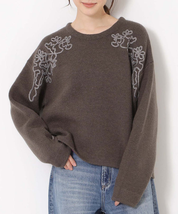 ウールブレンドダブルフェイスプルオーバー