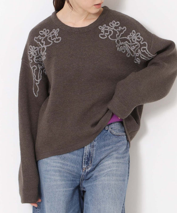 ウールブレンドダブルフェイスプルオーバー