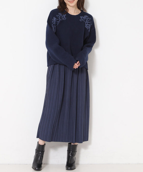 ウールブレンドダブルフェイスプルオーバー