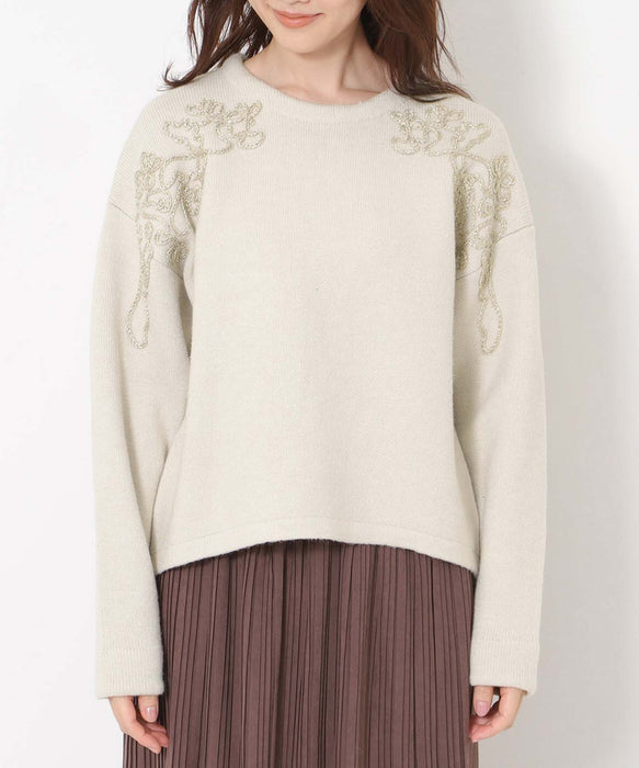 ウールブレンドダブルフェイスプルオーバー