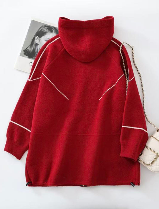 上品カジュアル フード付きショートコート