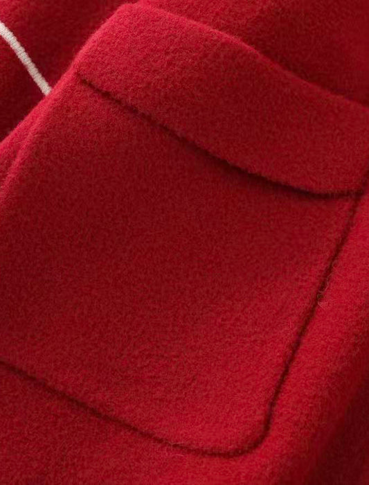 上品カジュアル フード付きショートコート