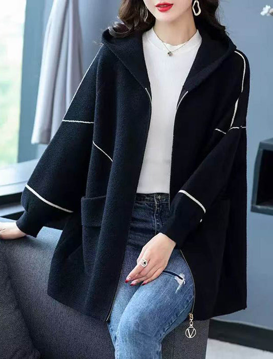 上品カジュアル フード付きショートコート