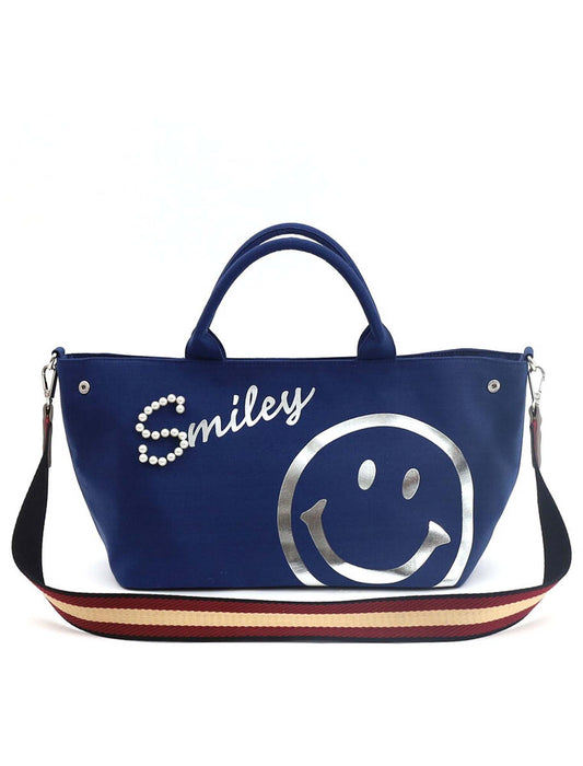 SMILEYロゴパール×箔プリント2WAYトートバッグ