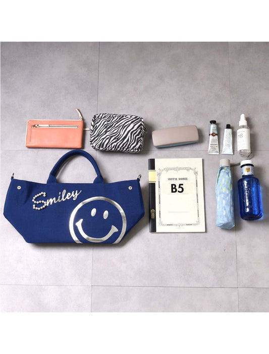 SMILEYロゴパール×箔プリント2WAYトートバッグ