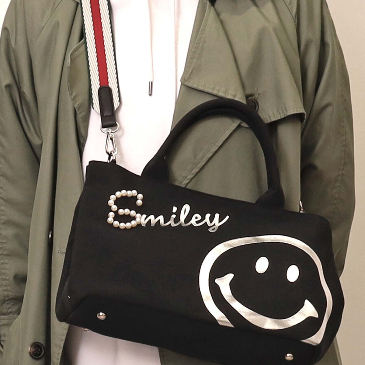 SMILEYロゴパール×箔プリント2WAYトートバッグ | Northmall（ノース