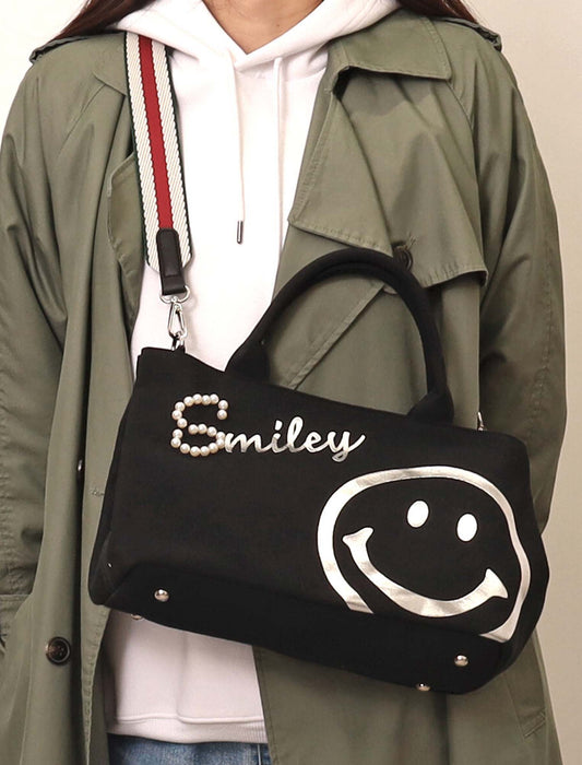 SMILEYロゴパール×箔プリント2WAYトートバッグ