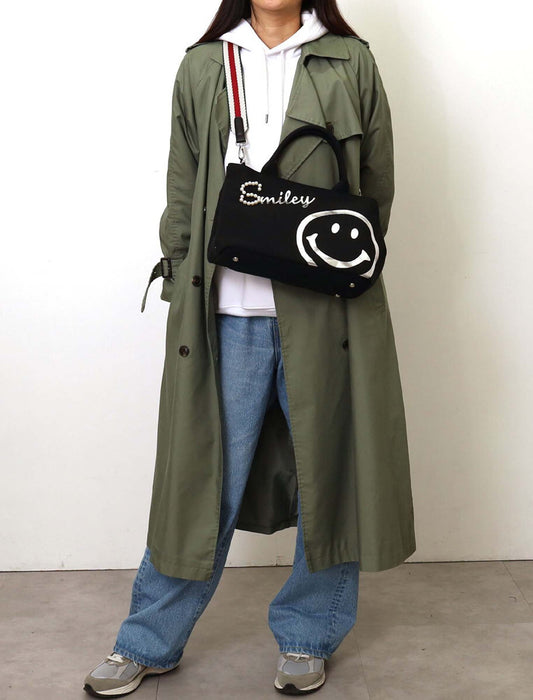 SMILEYロゴパール×箔プリント2WAYトートバッグ