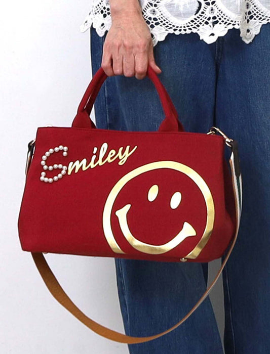 SMILEYロゴパール×箔プリント2WAYトートバッグ