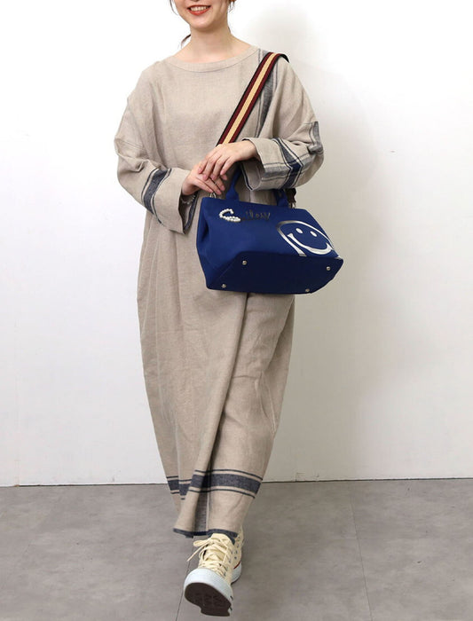 SMILEYロゴパール×箔プリント2WAYトートバッグ