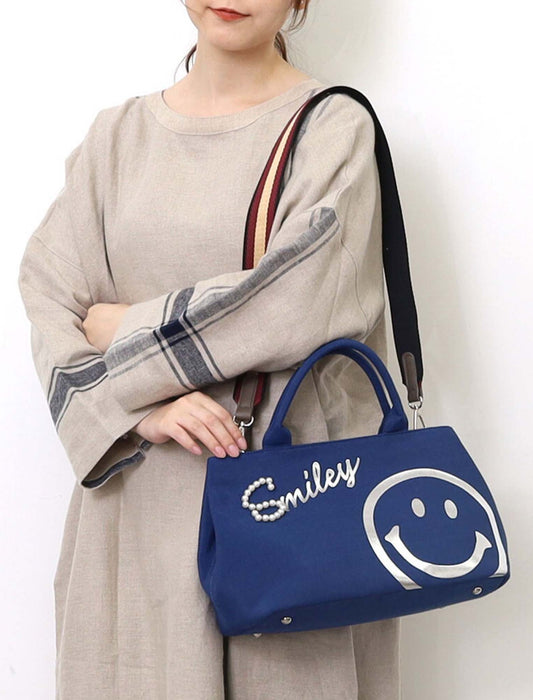 SMILEYロゴパール×箔プリント2WAYトートバッグ
