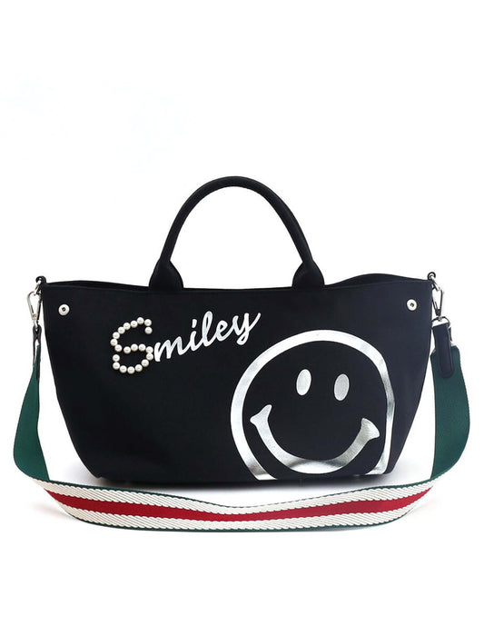 SMILEYロゴパール×箔プリント2WAYトートバッグ