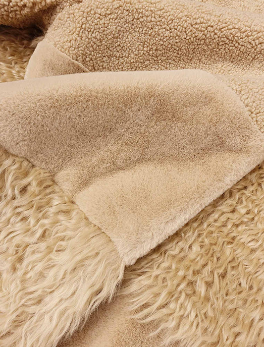 ＜SPECCHIO＞異素材MIXシャギーファーショートコート