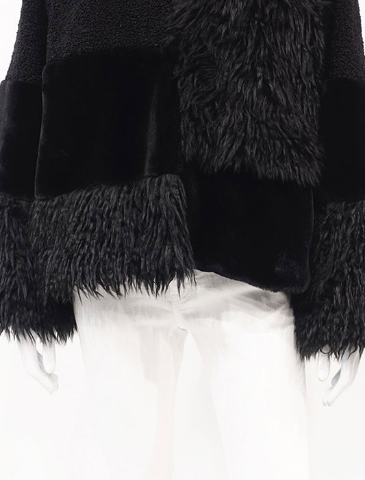 ＜SPECCHIO＞異素材MIXシャギーファーショートコート