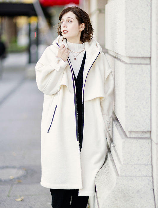 ＜SPECCHIO＞シープボア フーデッドコクーンコート　